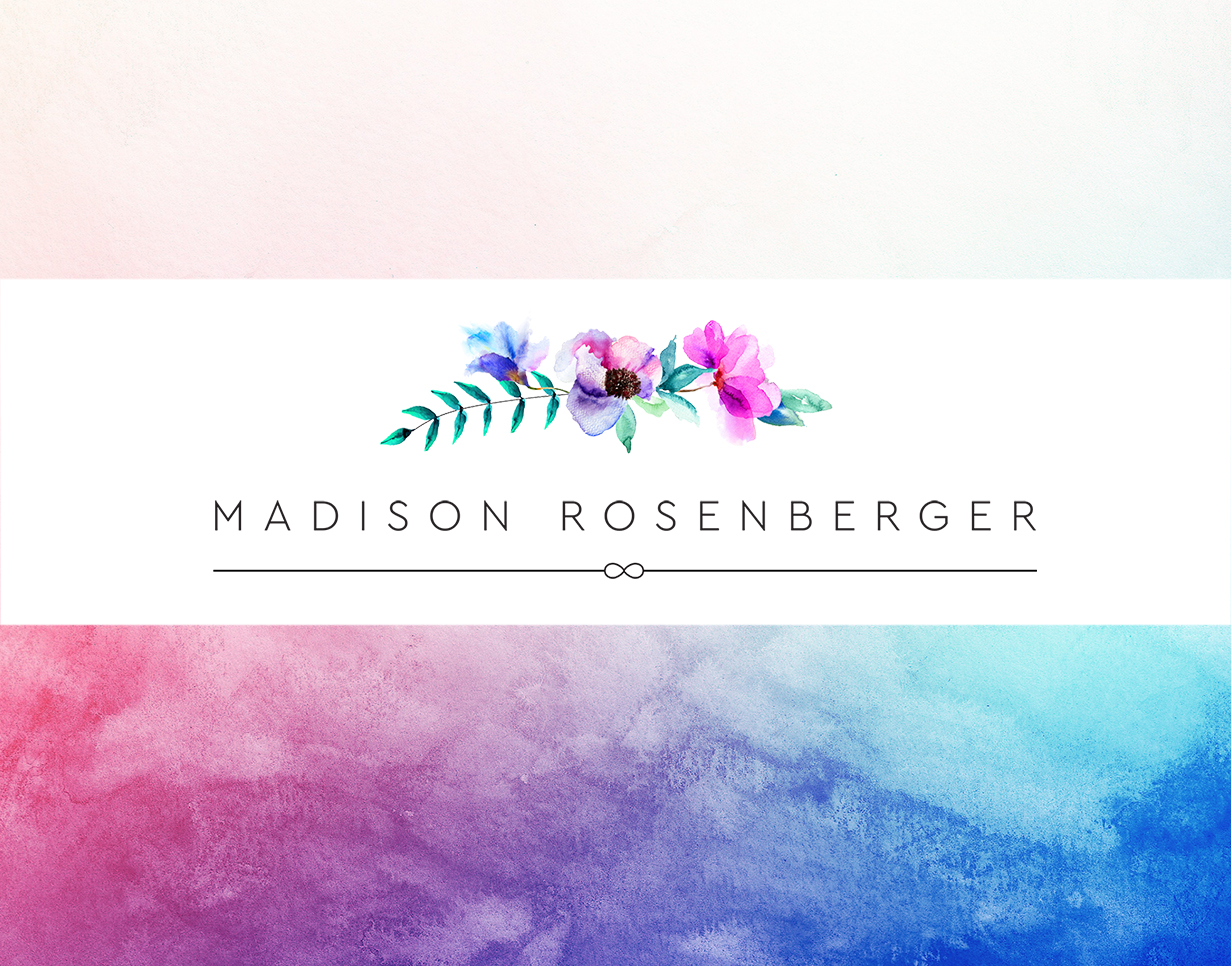 Madison Rosenberger logo design by Tegan Swyny of Colour Cult Graphic Design, Brisbane.