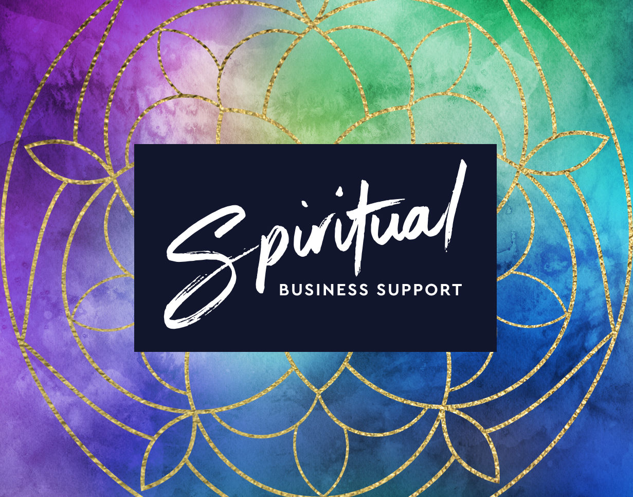Spiritual Business Support sacred geometry logo by Tegan Swyny of Colour Cult, Graphic Design Brisbane.